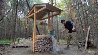 Building a well in the forest, Water is a luxury in these conditions