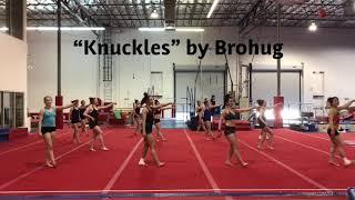 Gymcats dance warm up  to “Knuckles” by Brohug gymnastics -dance cardio warm up!