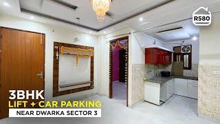 3 BHK Flat for rent near Dwarka Sector 3 | 3 BHK Flat for rent in Delhi | BRS SHOW R580