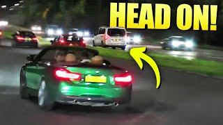 LUNATIC NPC Drives Through ONCOMING Traffic at Car Meet!