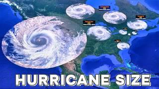 HURRICANE Size Comparison 2024 