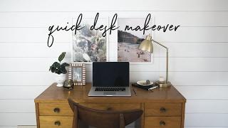 Quick Desk Makeover • Office Inspiration