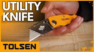 TOLSEN  Folding Retractable Utility Knife Quick-change SK5 Blades Box Cutter