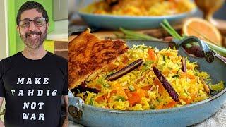 "Havij Polow" Iranian Saffron Carrot Rice with Chicken by The Caspian Chef