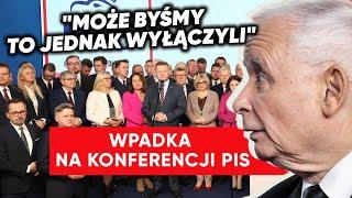 Wpadka na konferencji PiS. Błyskawiczna reakcja Kaczyńskiego