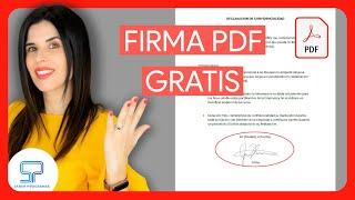 Cómo FIRMAR un PDF GRATIS con firma electrónica 