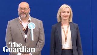 Moment former Tory prime minister Liz Truss loses her seat to Labour