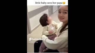 Who knows the real papa of this baby | baby calling  panda as papa #baby #cutebabeis #papa #panda