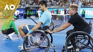 Novak Djokovic plays wheelchair tennis | Australian Open 2017