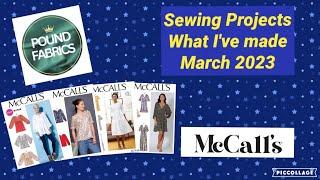 Dressmaking Projects - What I've Made March 2023 #poundfabrics #mccalls #dressmaking #sewing