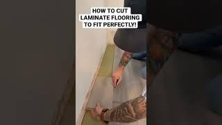 HOW TO CUT LAMINATE FLOORING TO FIT PERFECTLY! #laminate #flooring #diy #homeimprovement #howto