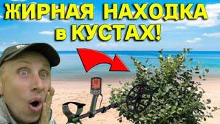 Жирная НАХОДКА в Кустах на ПЛЯЖЕ Порадовала нас не по ДЕТСКИ, Вот Это Коп!