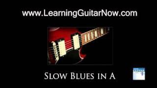 Slow Blues Backing Track in A