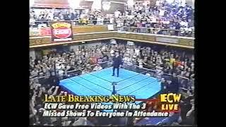 Paul E. Compensates the Fans in NYC (ECW 1998)