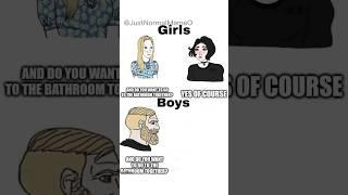 Boys Vs girls 02 #memes #funny #shorts 28