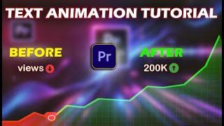 Text Animation Effects Premiere Pro | Beginners Ke Liye Easy Tricks! ( HINDI ) #textanimation #hindi