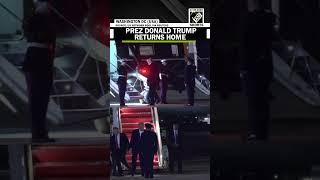 US President Donald Trump arrives at Joint Base Andrews after concluding historic Middle East trip