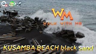 Kusamba  beach Bali. Black sand beach.