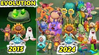 Cave Island Evolution 2015-2024 (My Singing Monsters: Dawn Of Fire)