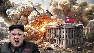 Huge Explosion in Pyongyang City! 70% of North Korea's Largest City Destroyed by US Giant Missile