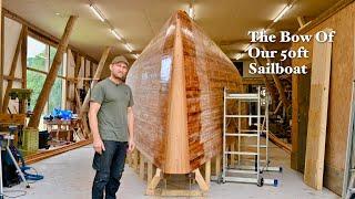 Finishing The Bow Cone - Building Our Own Boat - Ep. 358 RAN Sailing