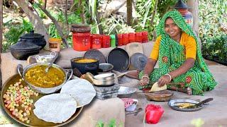 Dal Dhokli || Village Style Gujrati Food || Village Food Cooking And Eating