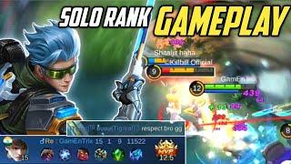 SOLO RANK GUSION GAMEPLAY | GamEnTrix | MOBILE LEGENDS