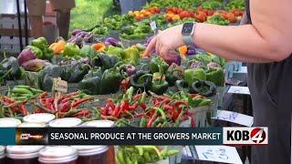 What produce is popping up at growers' markets as the seasons change?