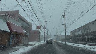 【京都舞鶴】雪降り止まず！断続的な風雪の中の舞鶴市街地（令和７年２月８日）