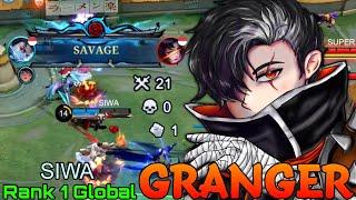 Perfect SAVAGE Granger 88% Win Rate - Top 1 Global Granger by SIWA - Mobile Legends