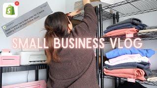 SMALL BUSINESS VLOG | packing orders, DIY custom packaging hacks, small business swap unboxing