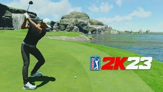 HILARIOUS MATCH AT PENGUIN FALLS FANTASY COURSE IN PGA TOUR 2K23...