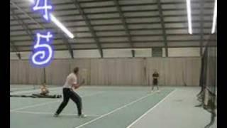 1 minute speedminton rally - new record