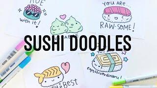 8 Pun-tastic Kawaii Sushi Puns/Doodles | Doodles by Sarah