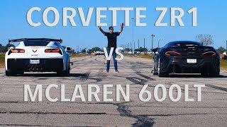 2019 Corvette ZR1 vs McLaren 600LT Drag Race