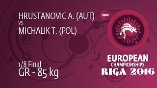 1/8 GR - 85 kg: T. MICHALIK (POL) df. A. HRUSTANOVIC (AUT), 7-6