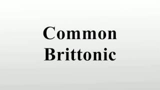 Common Brittonic