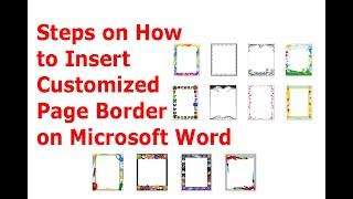 Steps on How to Insert Customized Page Border on Microsoft Word