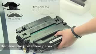 How to install HP CE255A toner cartridge for HP Laserjet P3015 Printer   123Ink ca