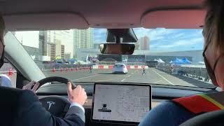 CES 2022 Luminar Demo - Tesla AEB Test (Failure) - Berenberg