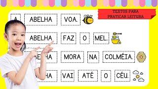 Textos curtos para aprender a ler - Textos Fatiados | Aprendendo a ler em casa| Ensinando meu filho