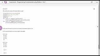 Assessment ( ANSWERS ) | Programming Fundamentals using Python Part 1 | INFYTQ