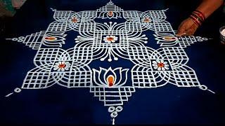 Traditional padi kolam designs  Easy festival rangoli designs