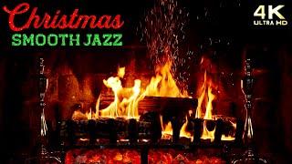 Christmas Fireplace & Smooth Jazz Christmas Music Ambience - Instrumental Christmas Jazz Ambience