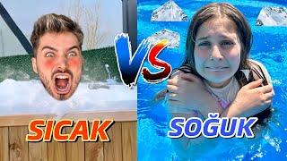 SICAK VS SOĞUK HAVUZDAN SON ÇIKAN KAZANIR ?! ️