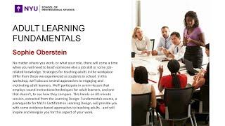 Adult Learning Fundamentals Workshop