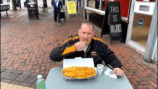 I TRIED ORANGE BATTERED CHIPS WITH A 'WHALE' OF A FISH