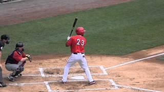 Nationals Prospect Brian Goodwin Batting Vs Portland 8/18/13 HD