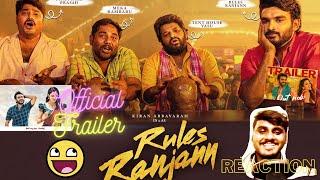 Rules Ranjan official trailer - Reaction #kiranabbavaram #nehashetty