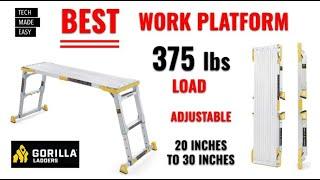 BEST Work Platform Gorilla adjustable slim work platform GLWP 55A 2 Gorilla ladders